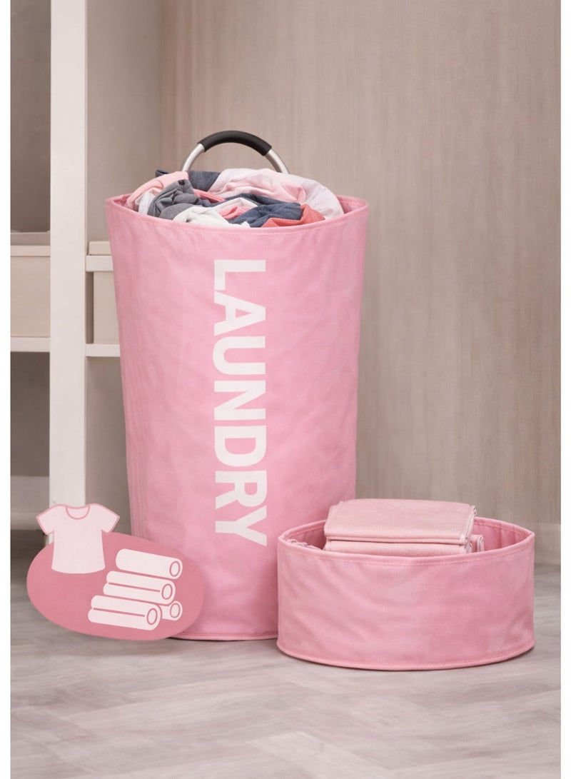 TSUMAB Collapsible Laundry Basket with Aluminum Handles – Large Capacity, Water-Resistant Fabric, Foldable Clothes Hamper for Home & Bedroom - Image 1